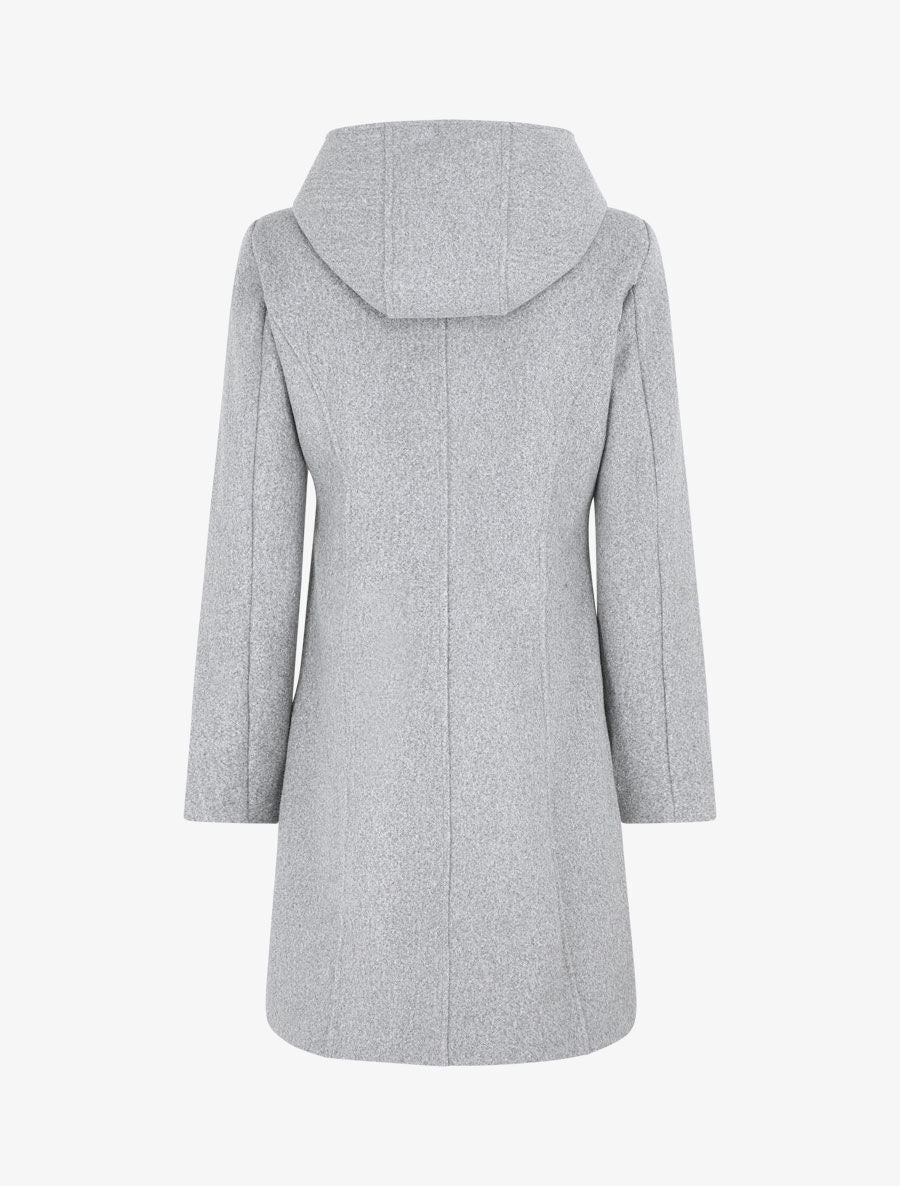 Duffle coat long coupe droite - Gris - 2