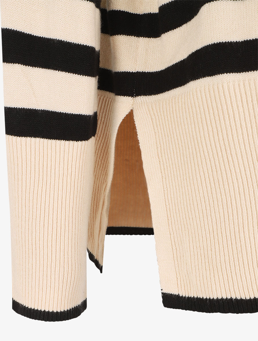 Pull à rayures - Beige - 3