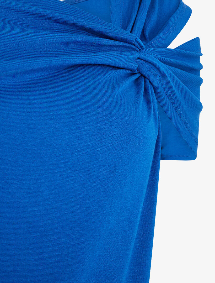 T-shirt à épaule drapée - Bleu roi - 3