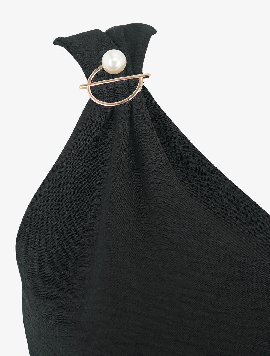 Top uni sans manches à broches amovibles - Noir - 3