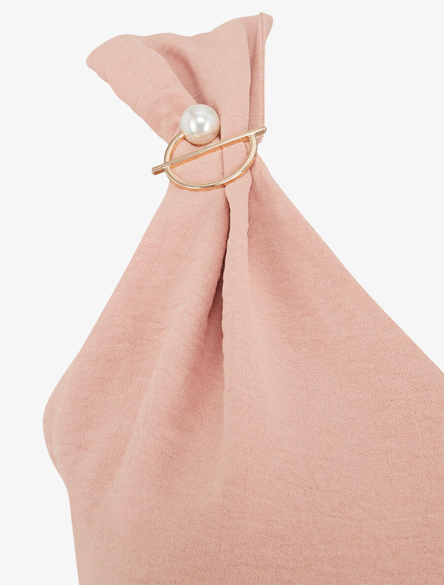 Top uni sans manches à broches amovibles - Vieux rose - 3