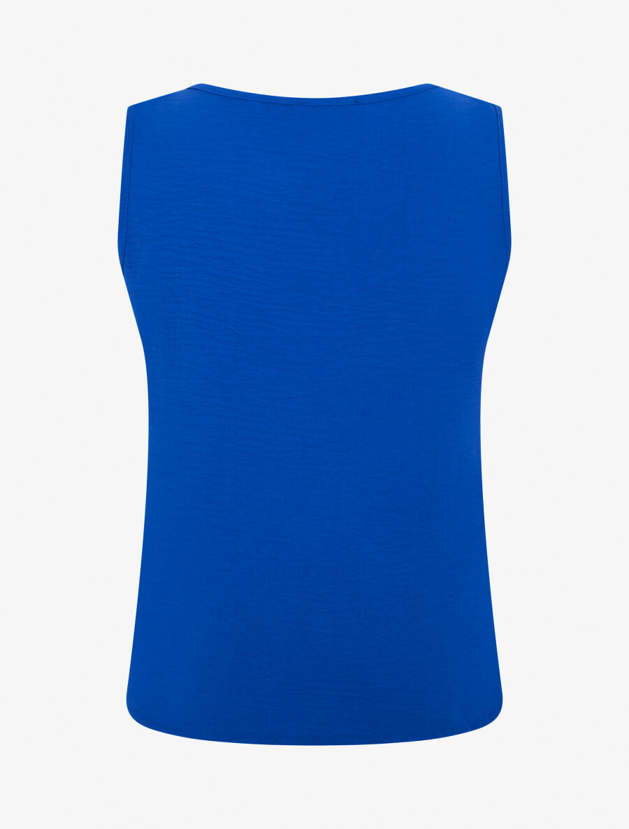 Top uni sans manches à broches amovibles - Bleu roi - 2