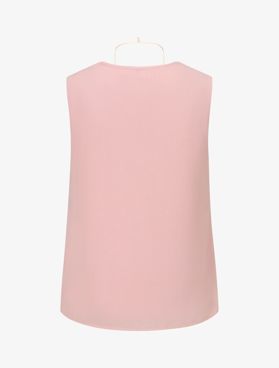Top droit sans manches col bénitier - Rose - 2