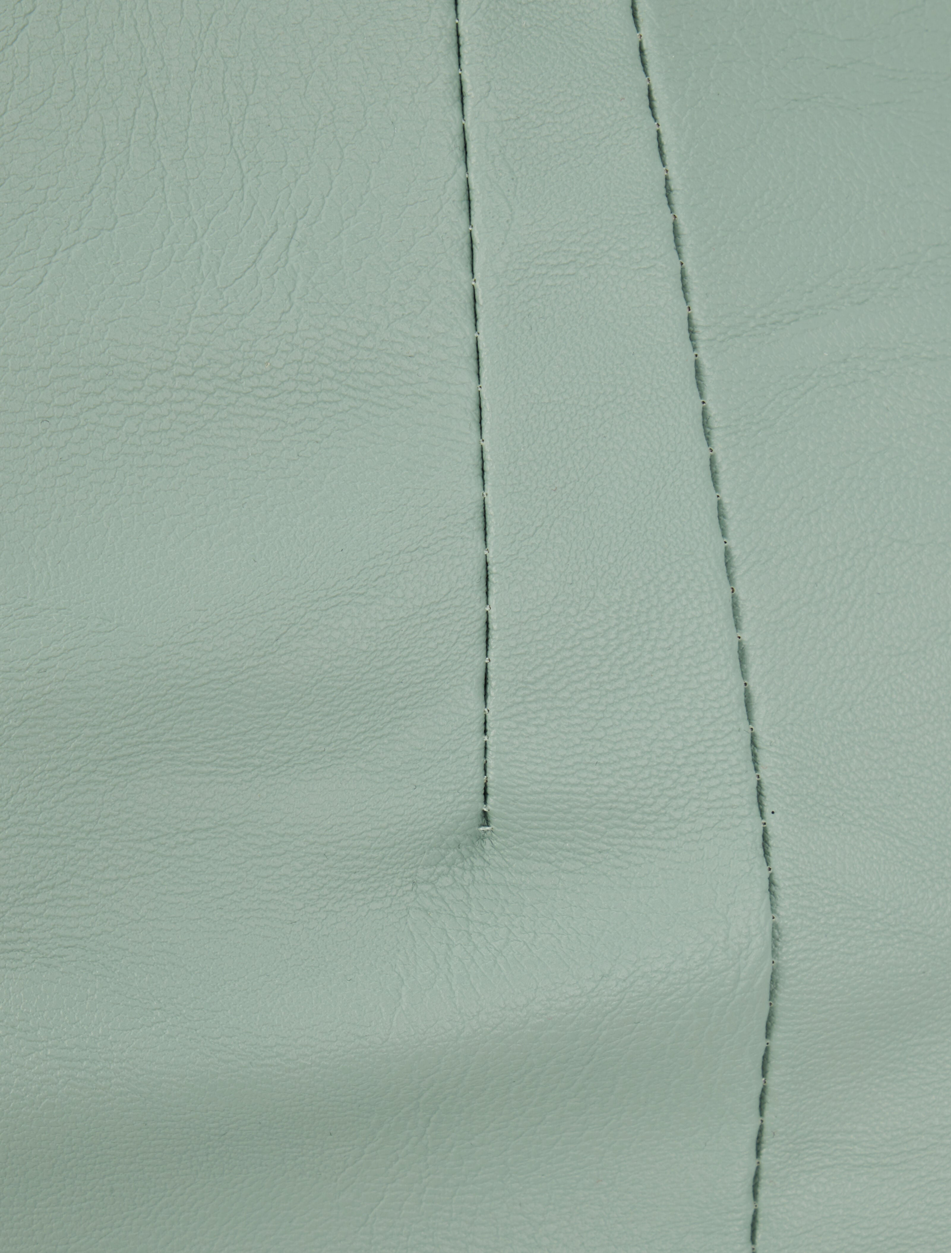 Mini-jupe fendue en simili - Vert d&