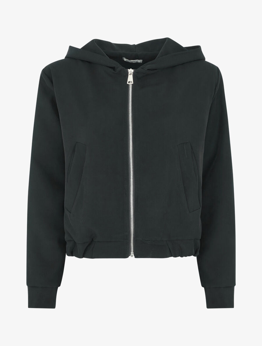 Sweat zippé à capuche - Noir - 4