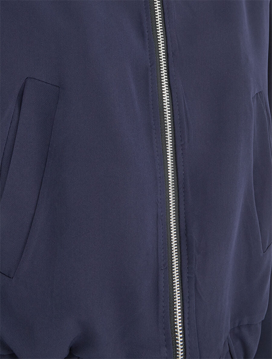 Sweat zippé à capuche - Marine - 3