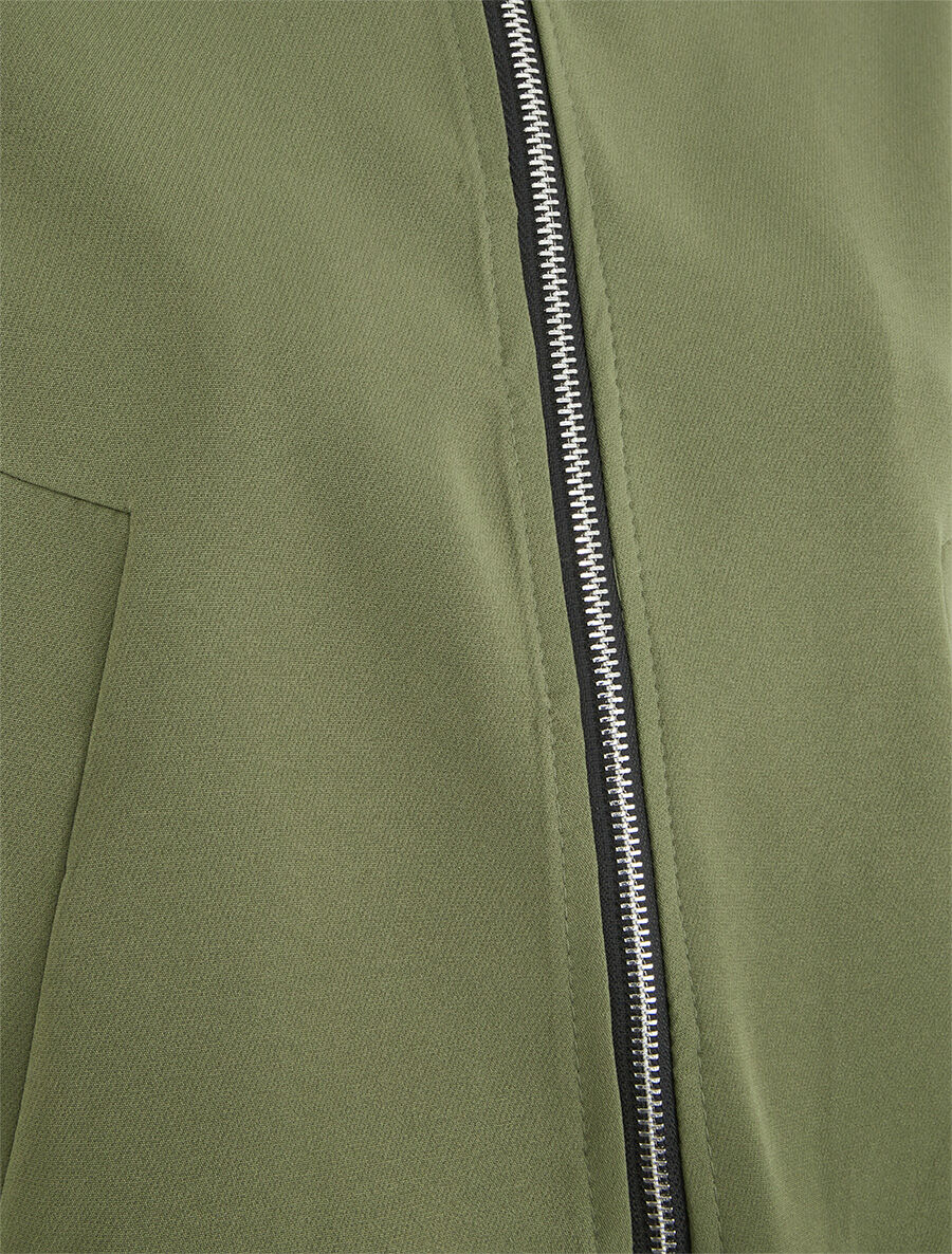 Sweat zippé à capuche - Kaki - 3