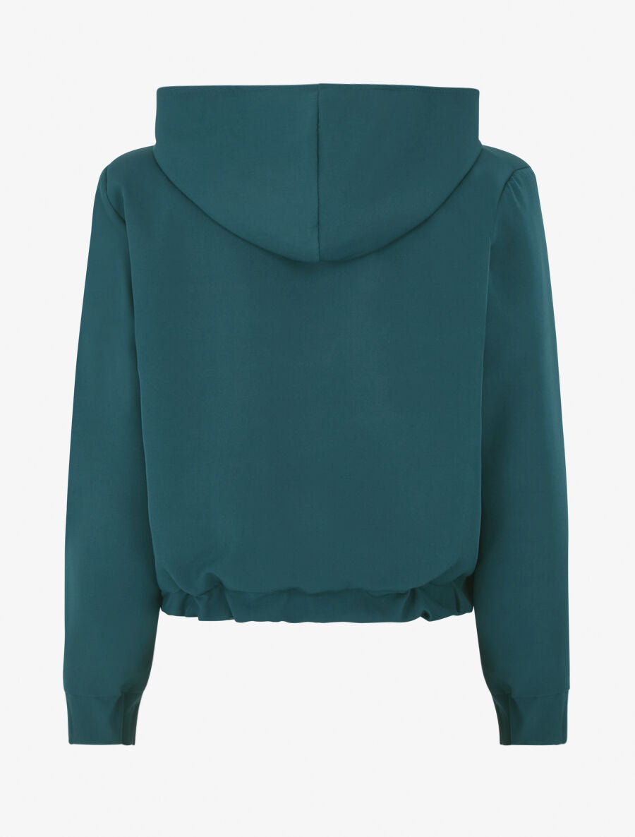 Sweat zippé à capuche - Bleu canard - 2