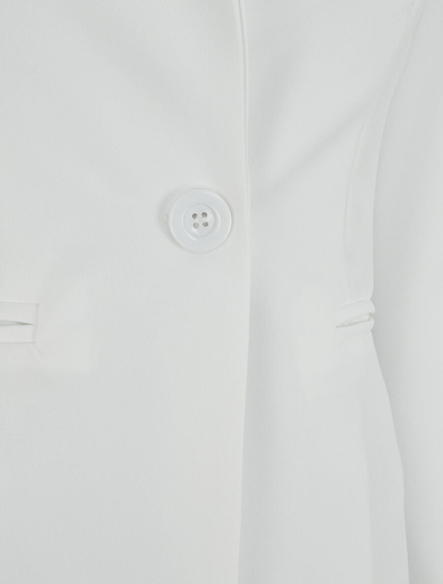 Veste mi-longue classique - Blanc - 3
