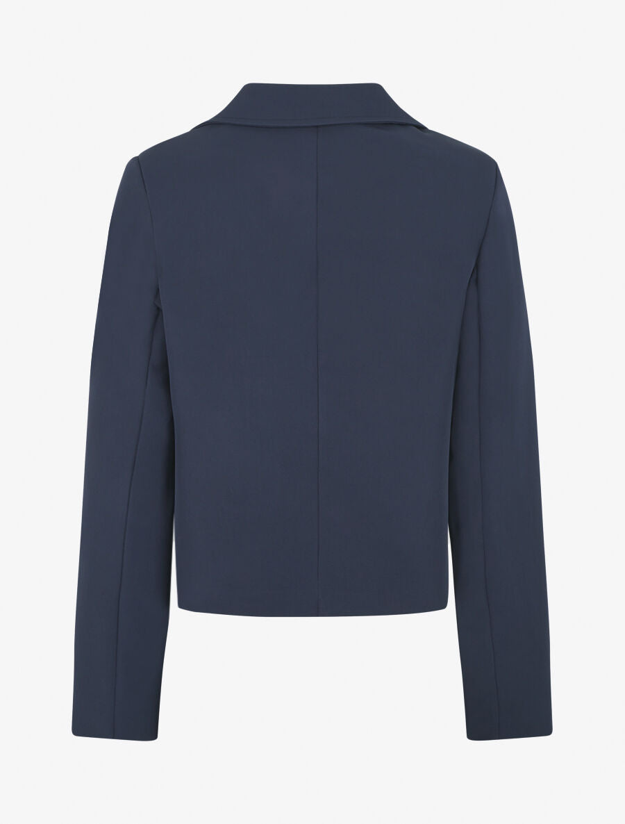 Blazer boutonné à poches - Marine - 2