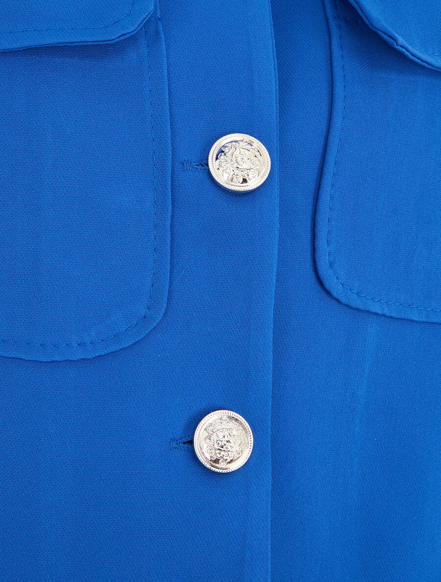 Blazer boutonné à poches - Bleu roi - 3
