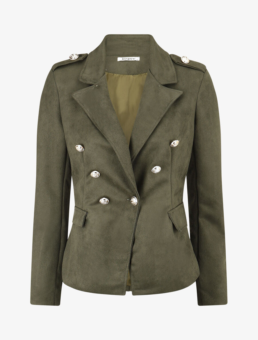 Veste mi-longue style officier - Kaki - 1