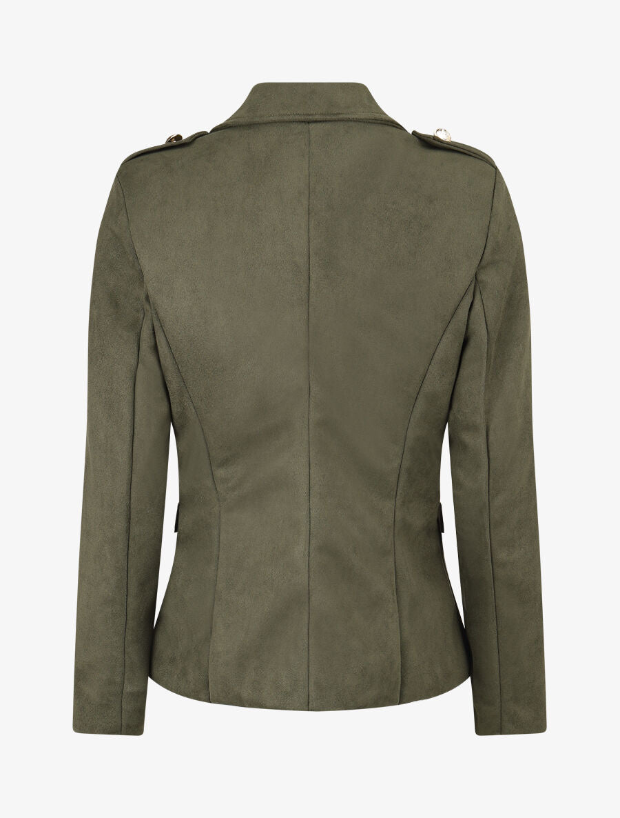 Veste mi-longue style officier - Kaki - 2
