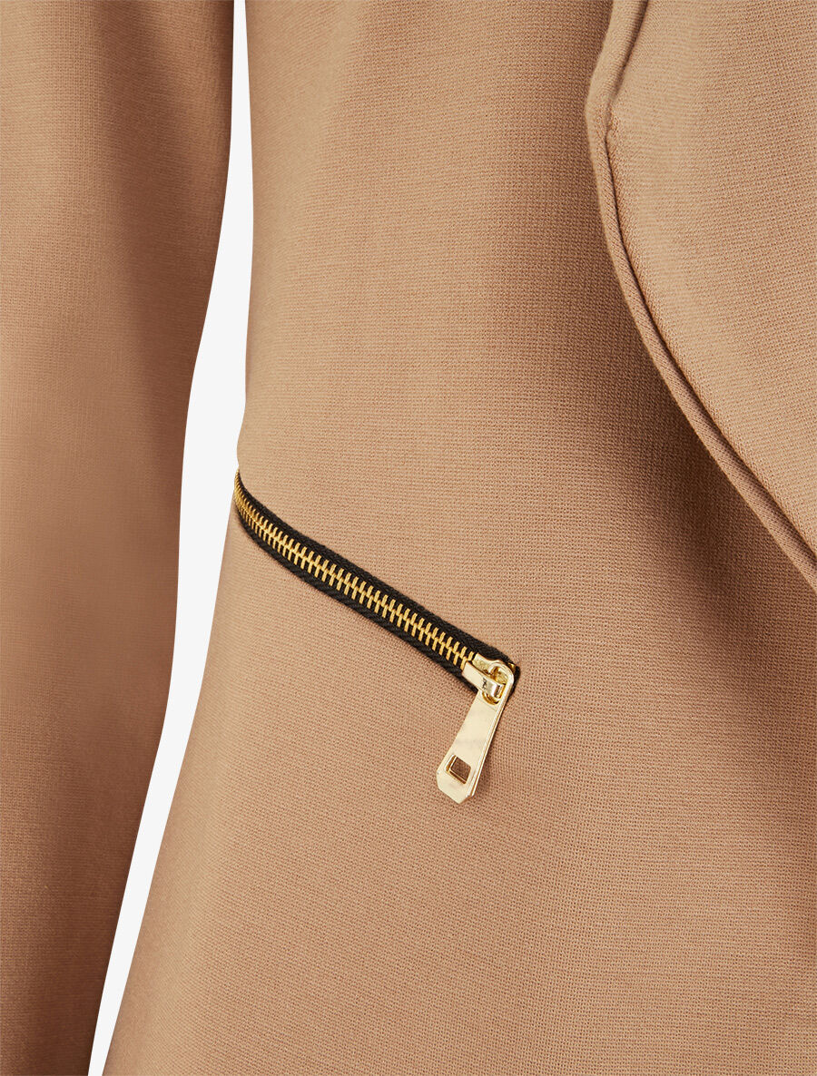 Blazer stretch à poches zippées - Camel - 3