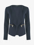 Blazer stretch à poches zippées - Bleu marine - 1