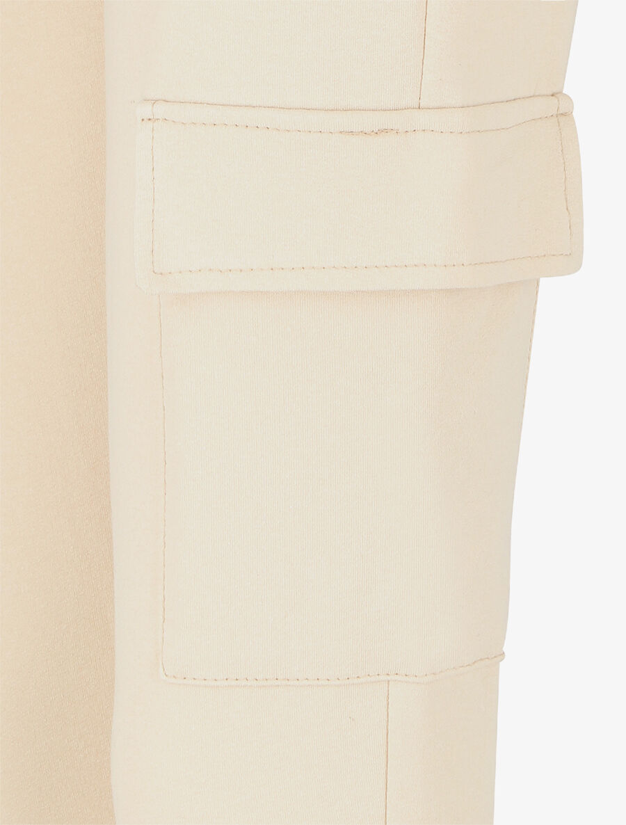 Jogging style cargo taille haute - Beige - 3