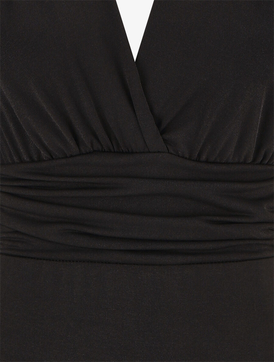Body sans manches effet drapé - Noir - 3
