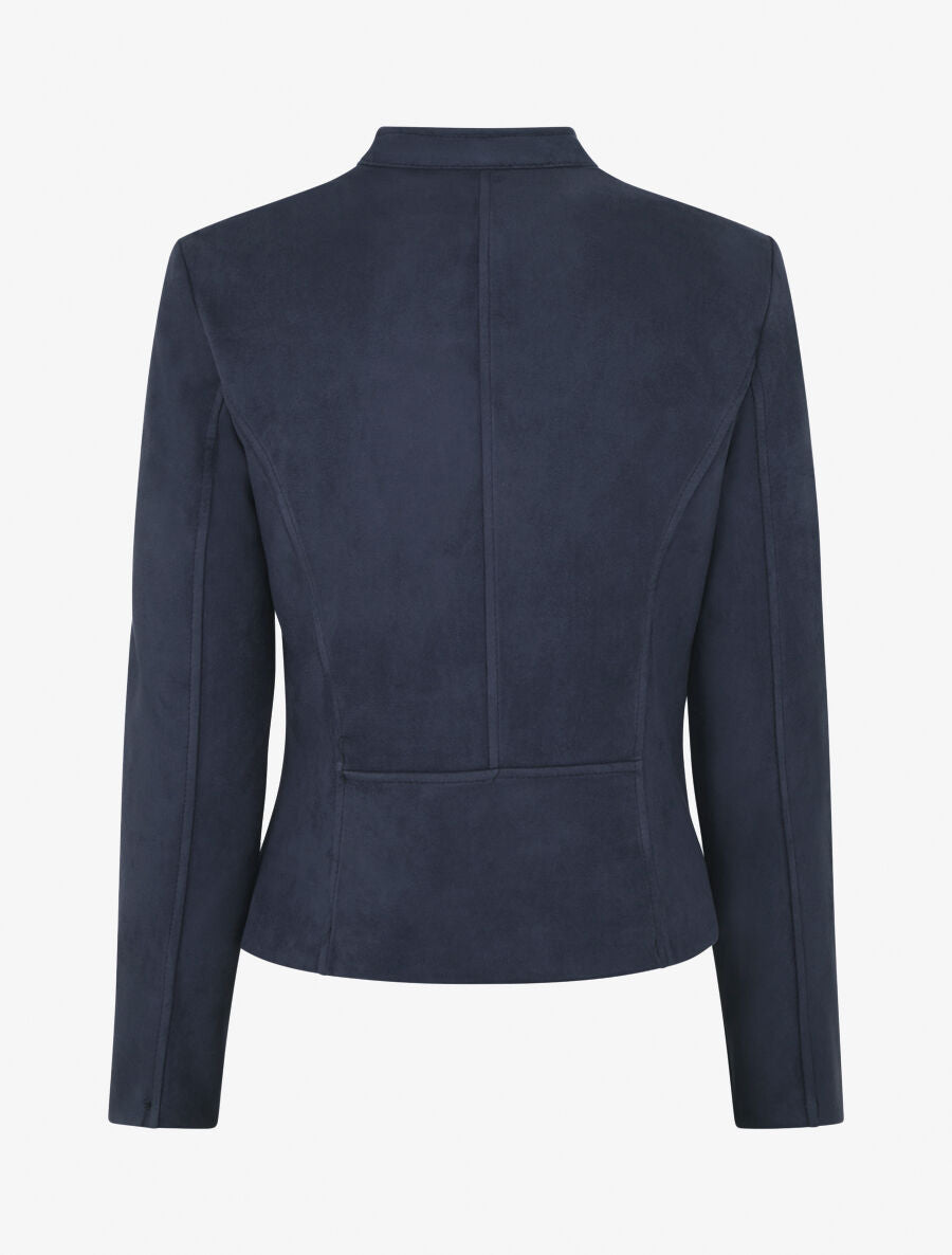 Veste en suédine zippée - Marine - 2