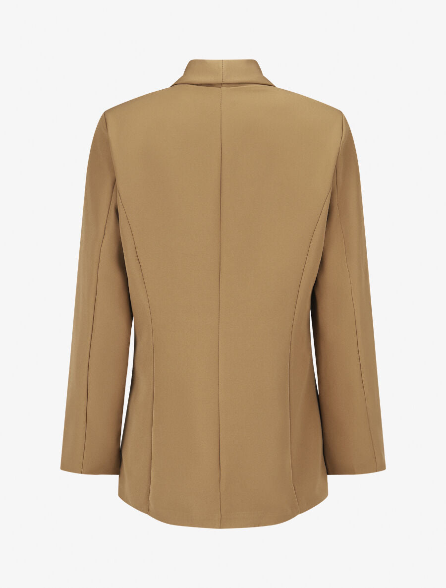 Blazer uni mi-long - Camel - 2
