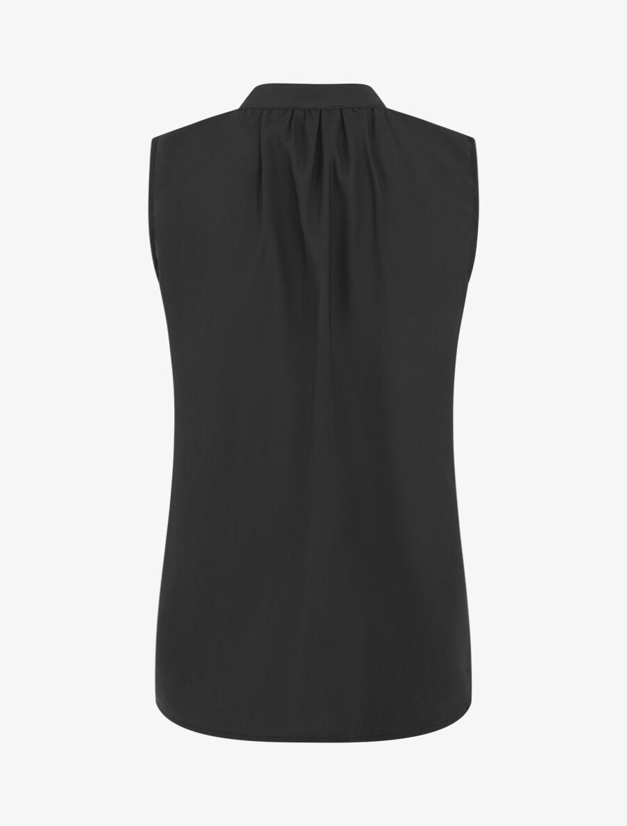 Top sans manches et liens à nouer - Noir - 2