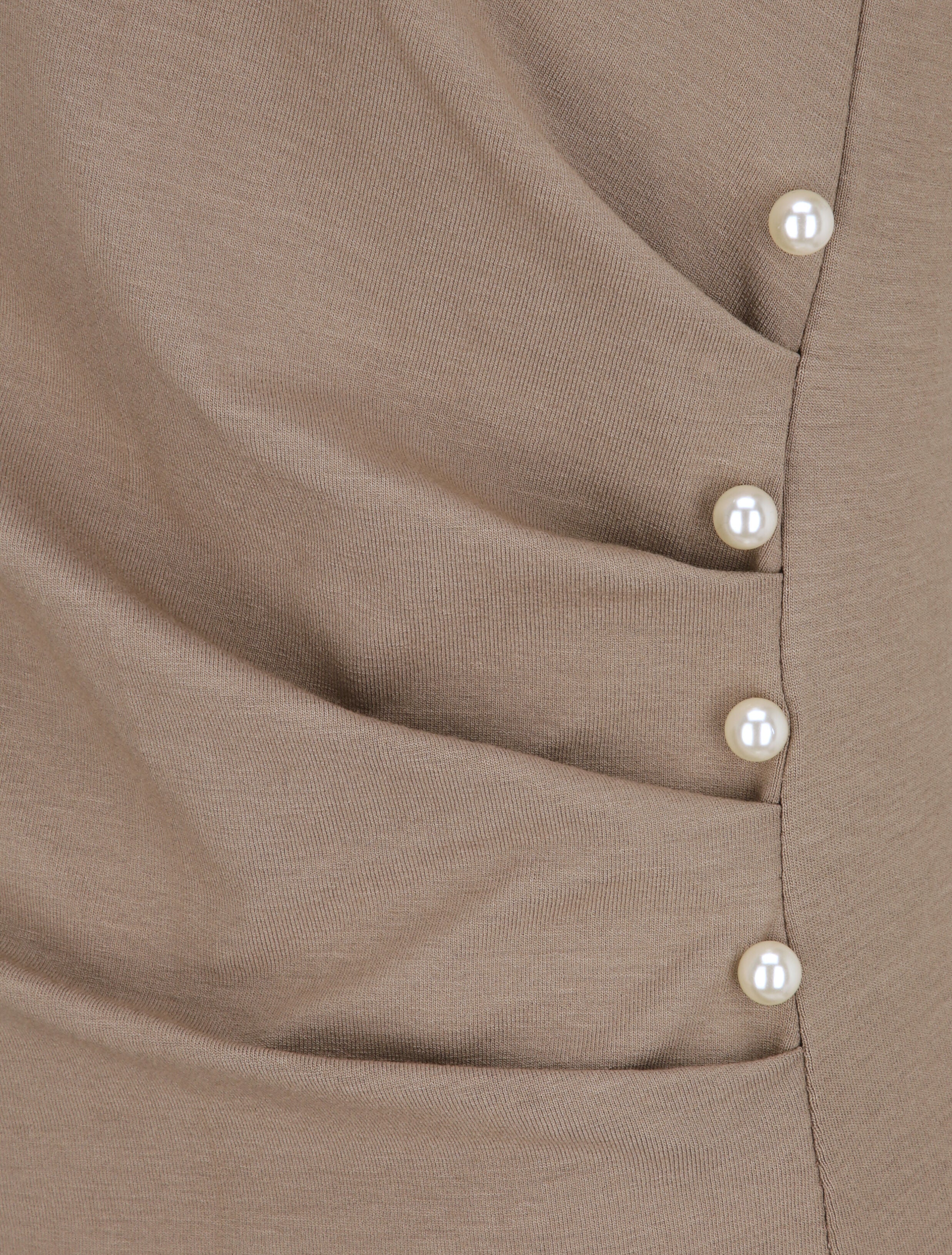 Top asymétrique effet plissé - Taupe - 3