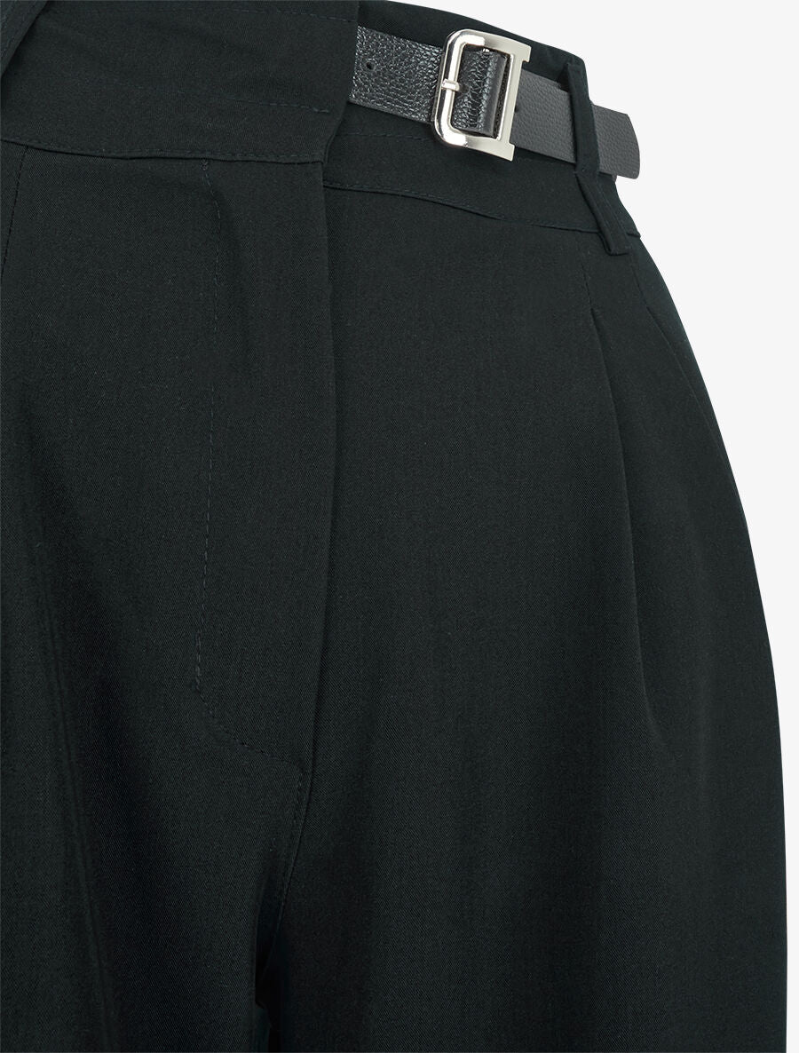 Pantalon ample uni - Noir - 3