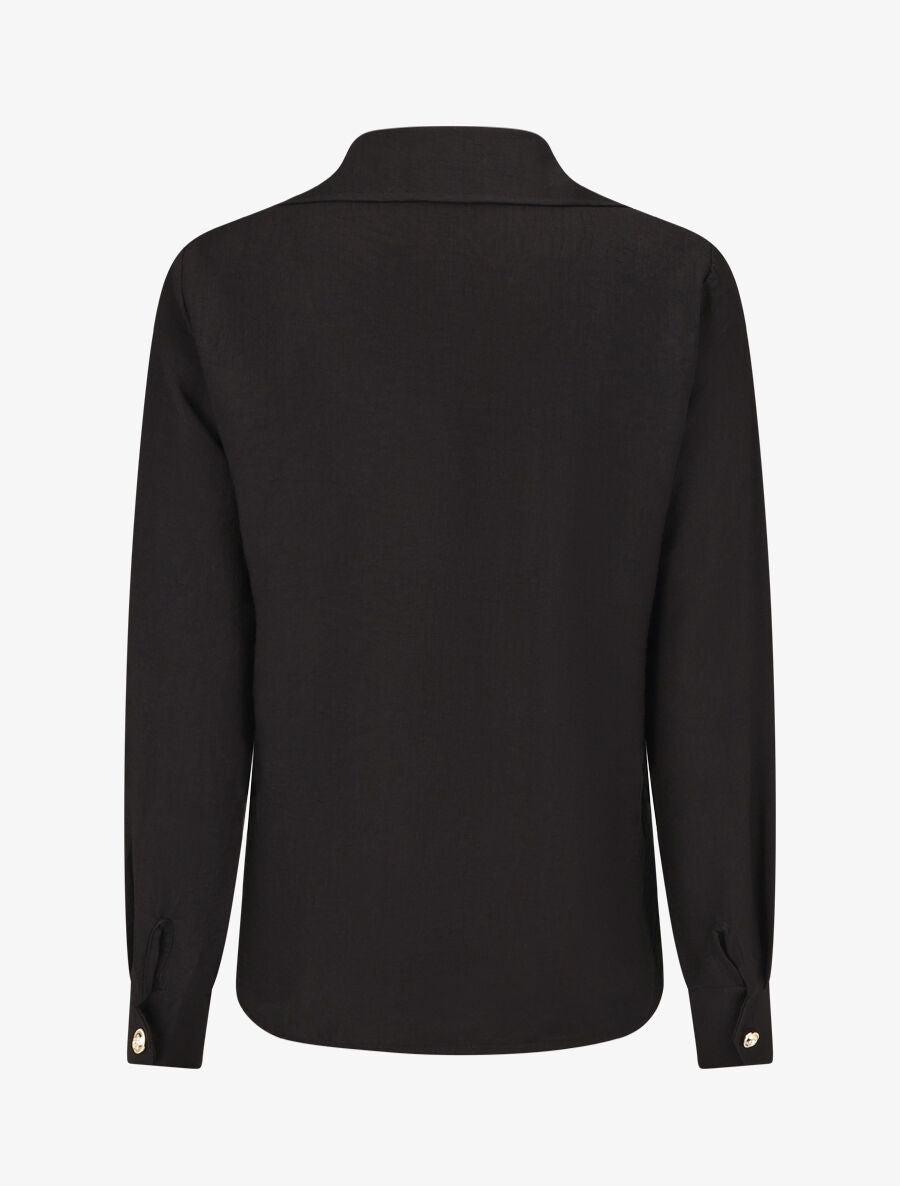 Chemise unie fluide - Noir - 2