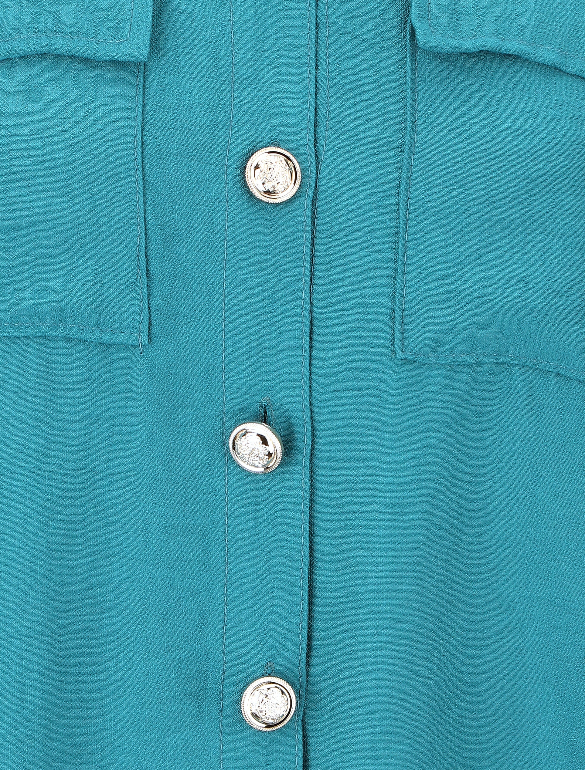 Chemise unie fluide - Bleu canard - 3