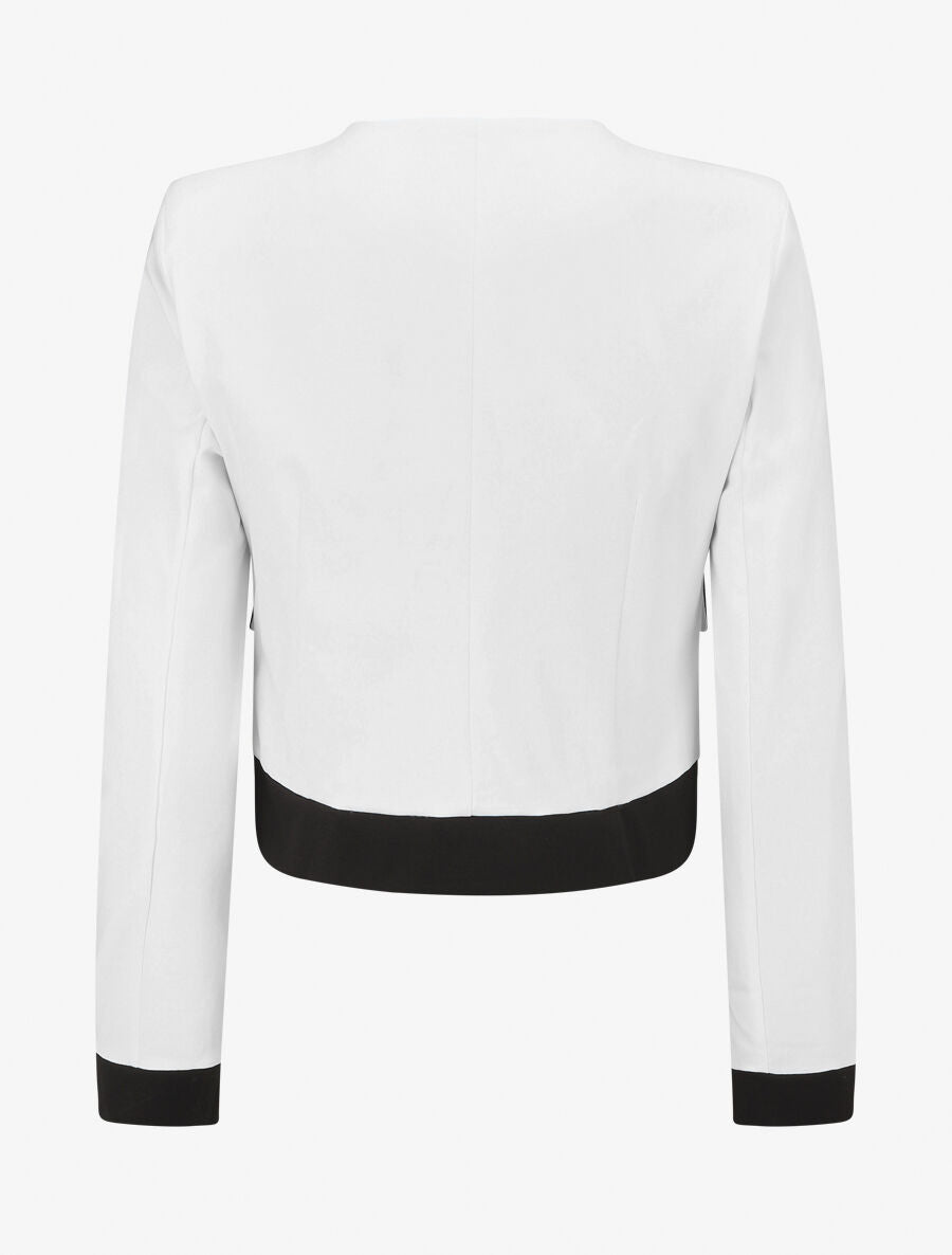 Veste légère à bordures contrastées - Blanc - 2