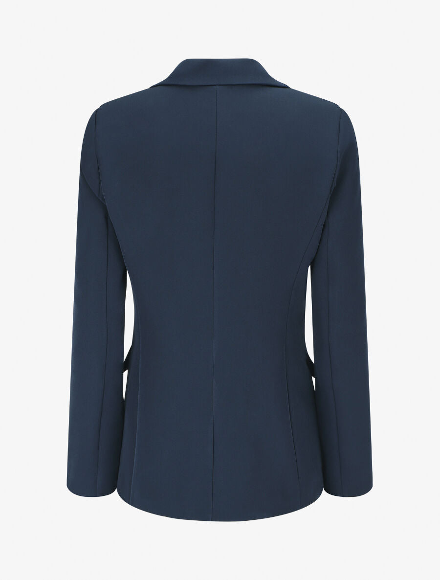 Blazer uni à poches décoratives - Marine - 2