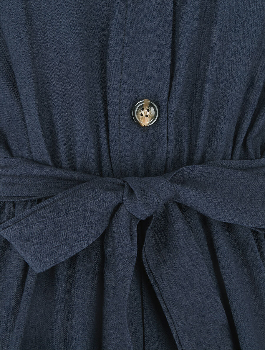Combishort uni ceinturé - Marine - 3