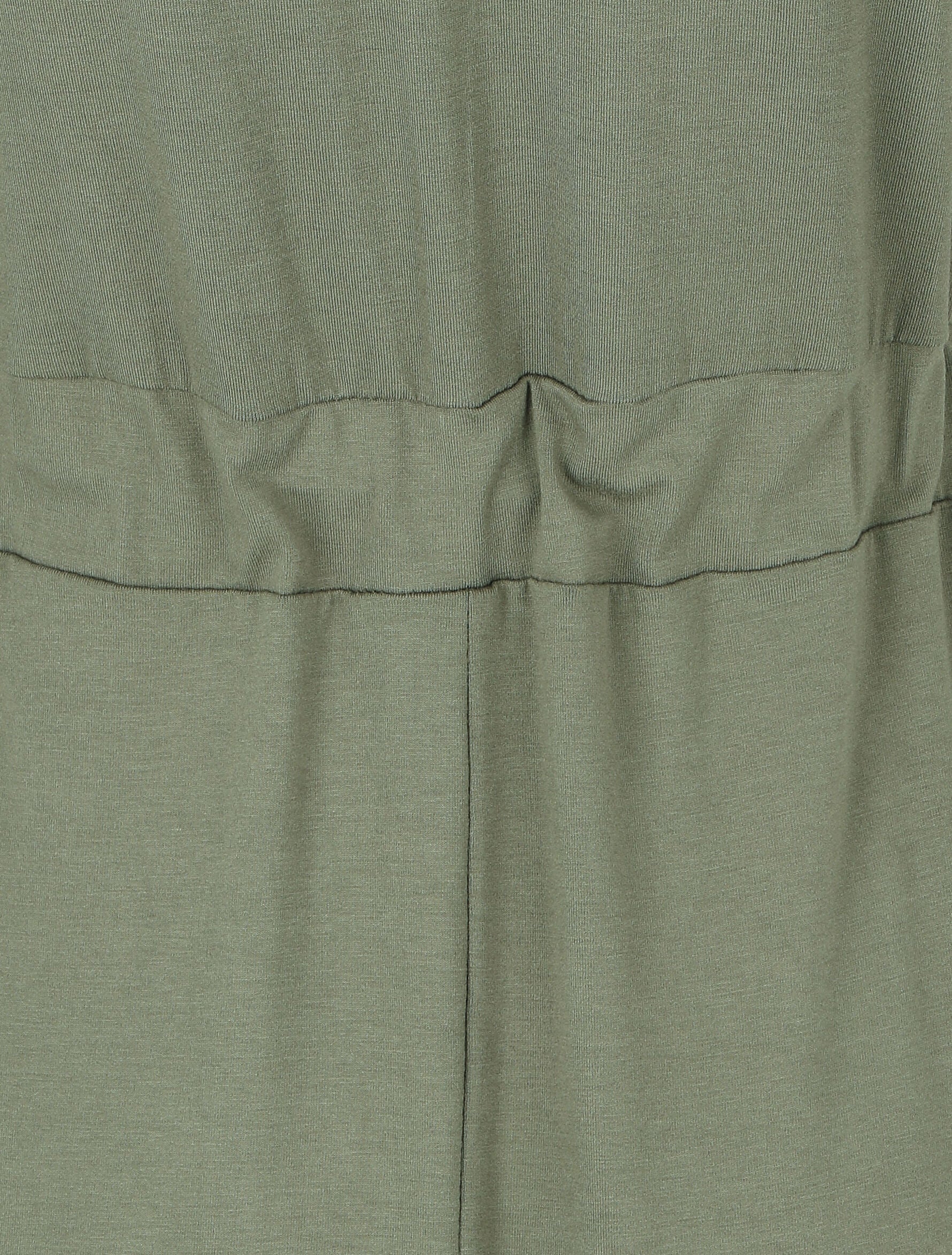 Robe mi-longue sans manches élastiquée - Kaki - 3