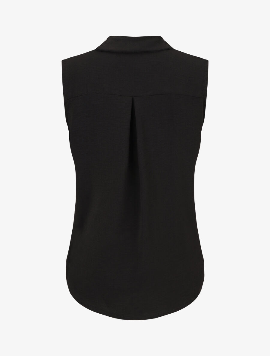 Top sans manches droit cache-coeur - Noir - 2