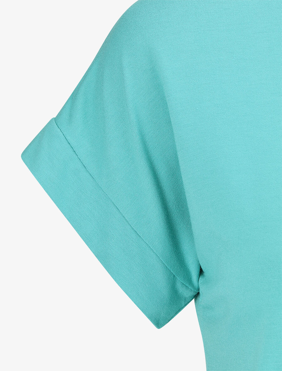 Top manches courtes à noeud - Turquoise - 3