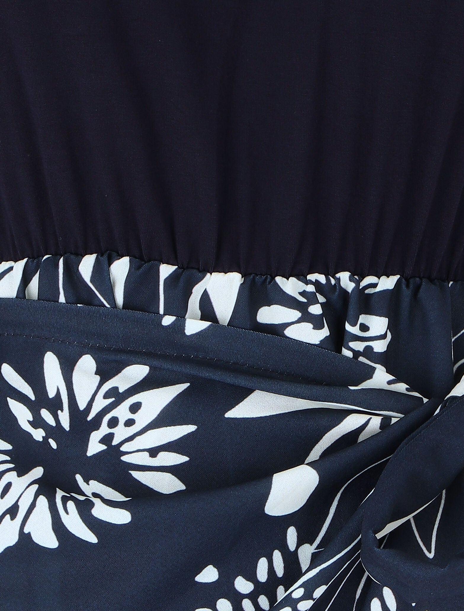 Robe longue à col américain - Bleu - 3