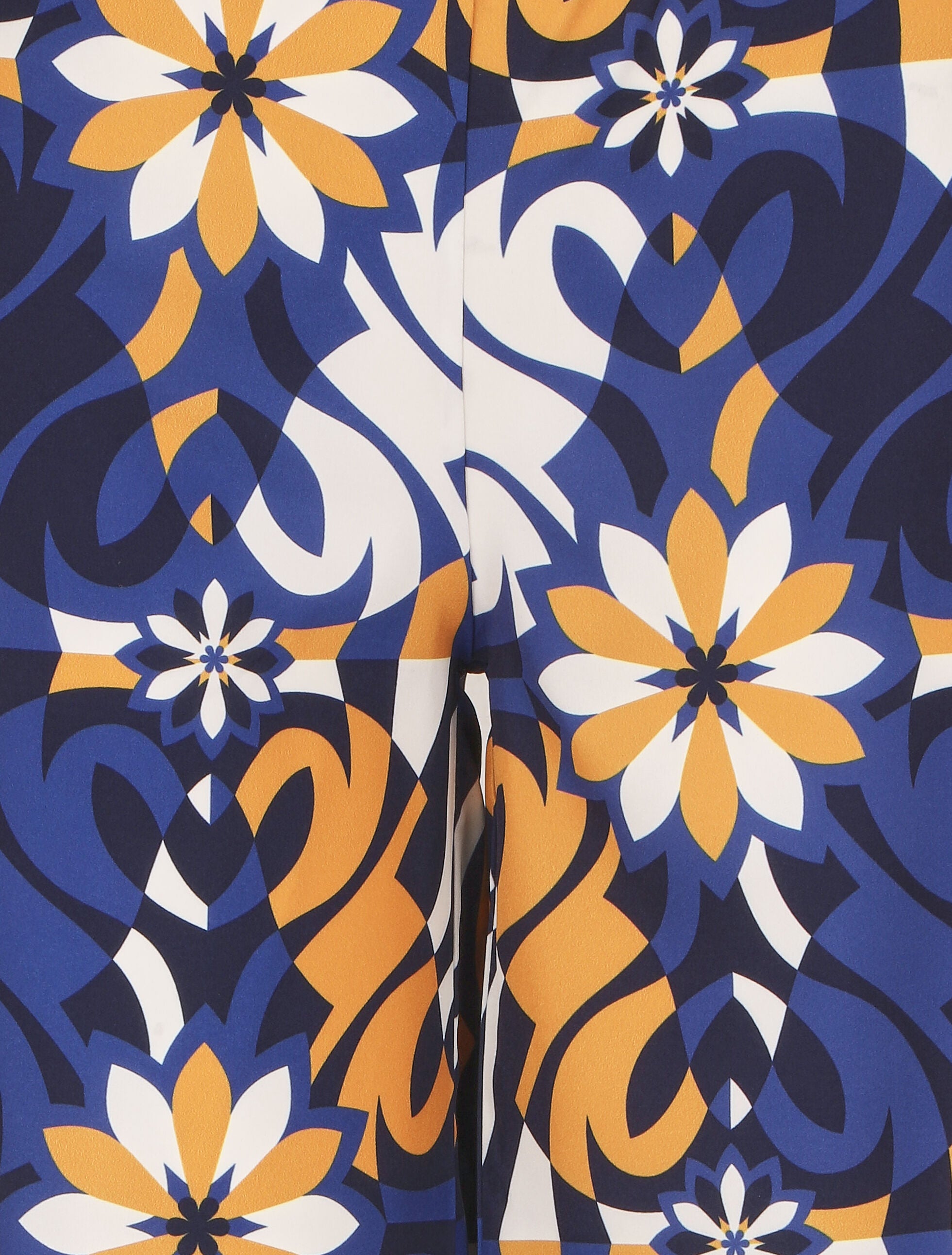 Pantalon ample imprimé floral - Bleu - 3