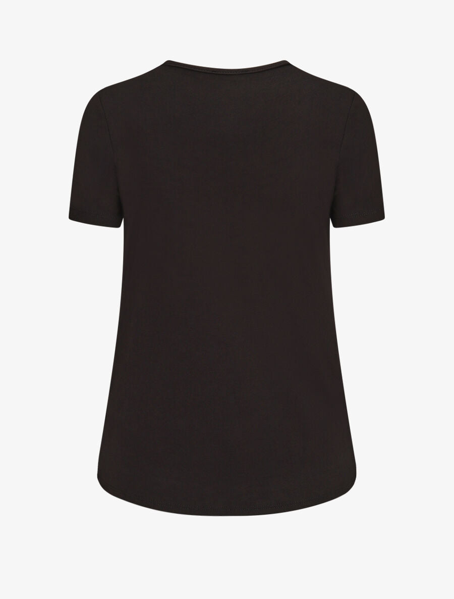 Top manches courtes style gilet ouvert - Noir/vert - 2