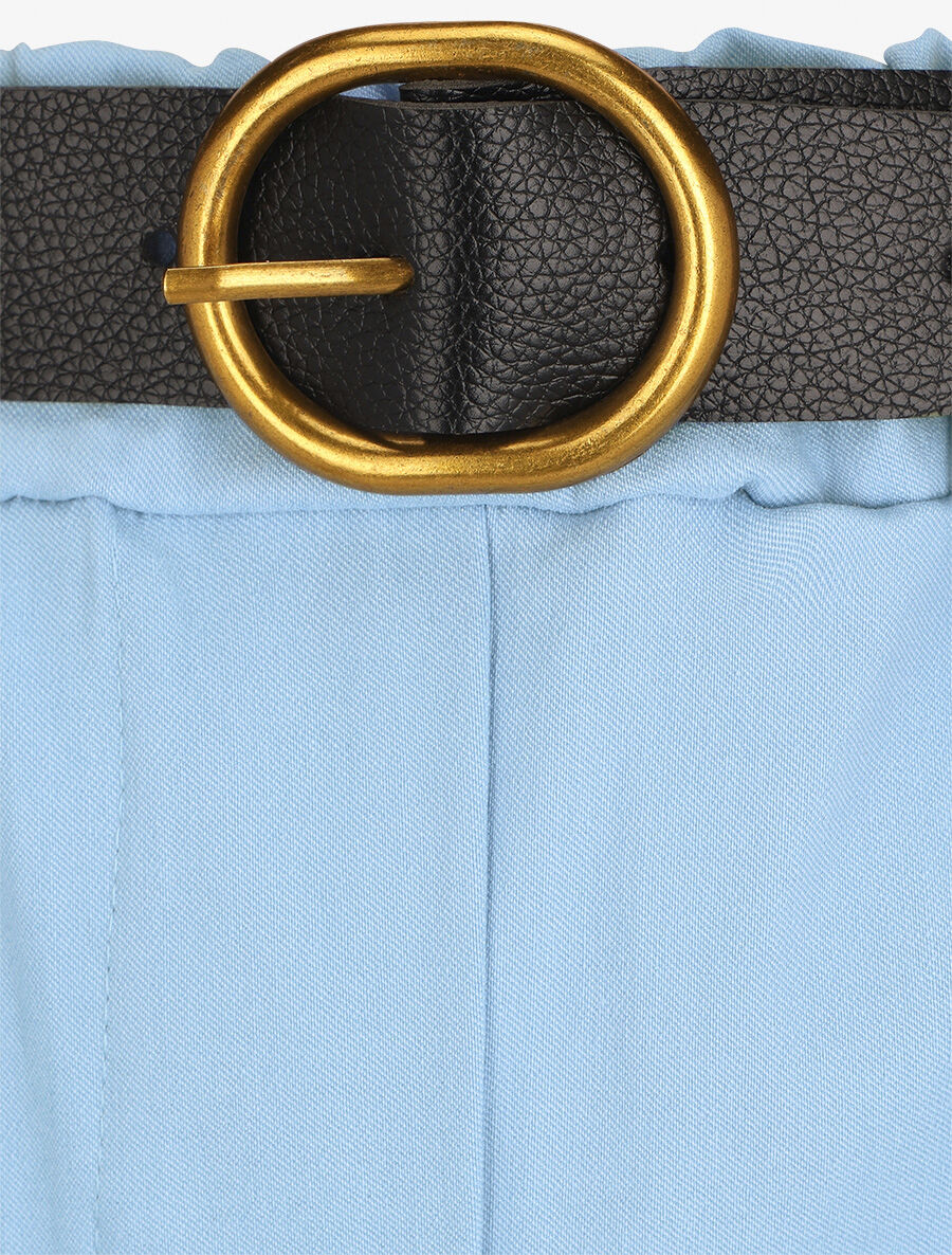 Pantalon 7/8 droit uni taille standard - Bleu ciel - 3