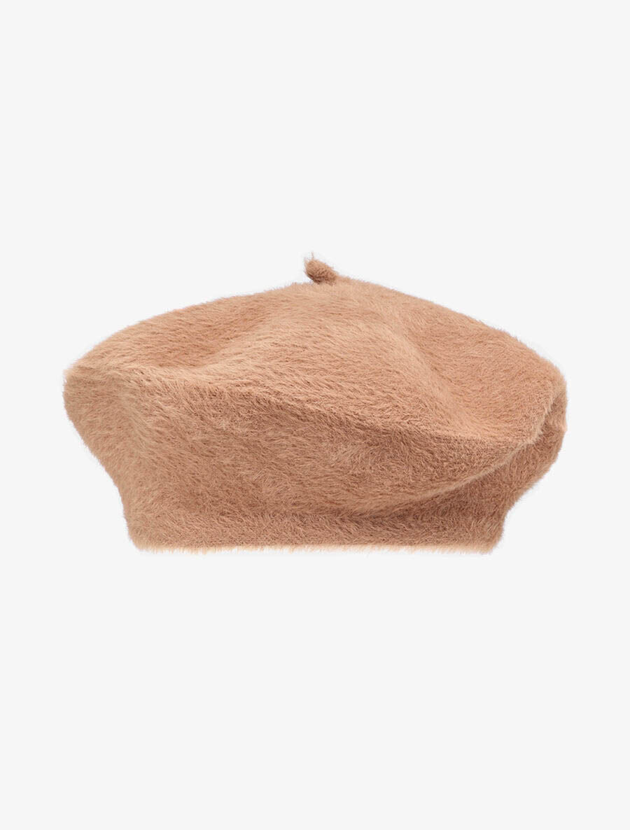 Béret duveteux - Camel - 2