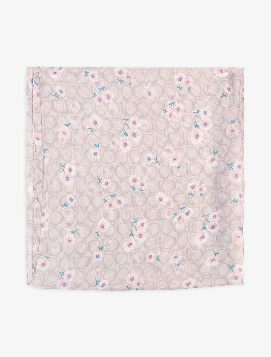 Foulard imprimé pâquerettes - Gris - 2