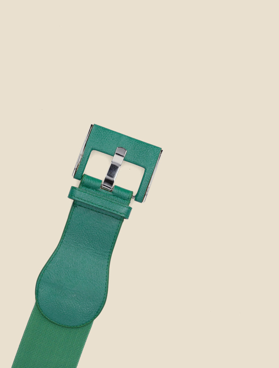 Ceinture à grosse boucle carrée - Vert - 2