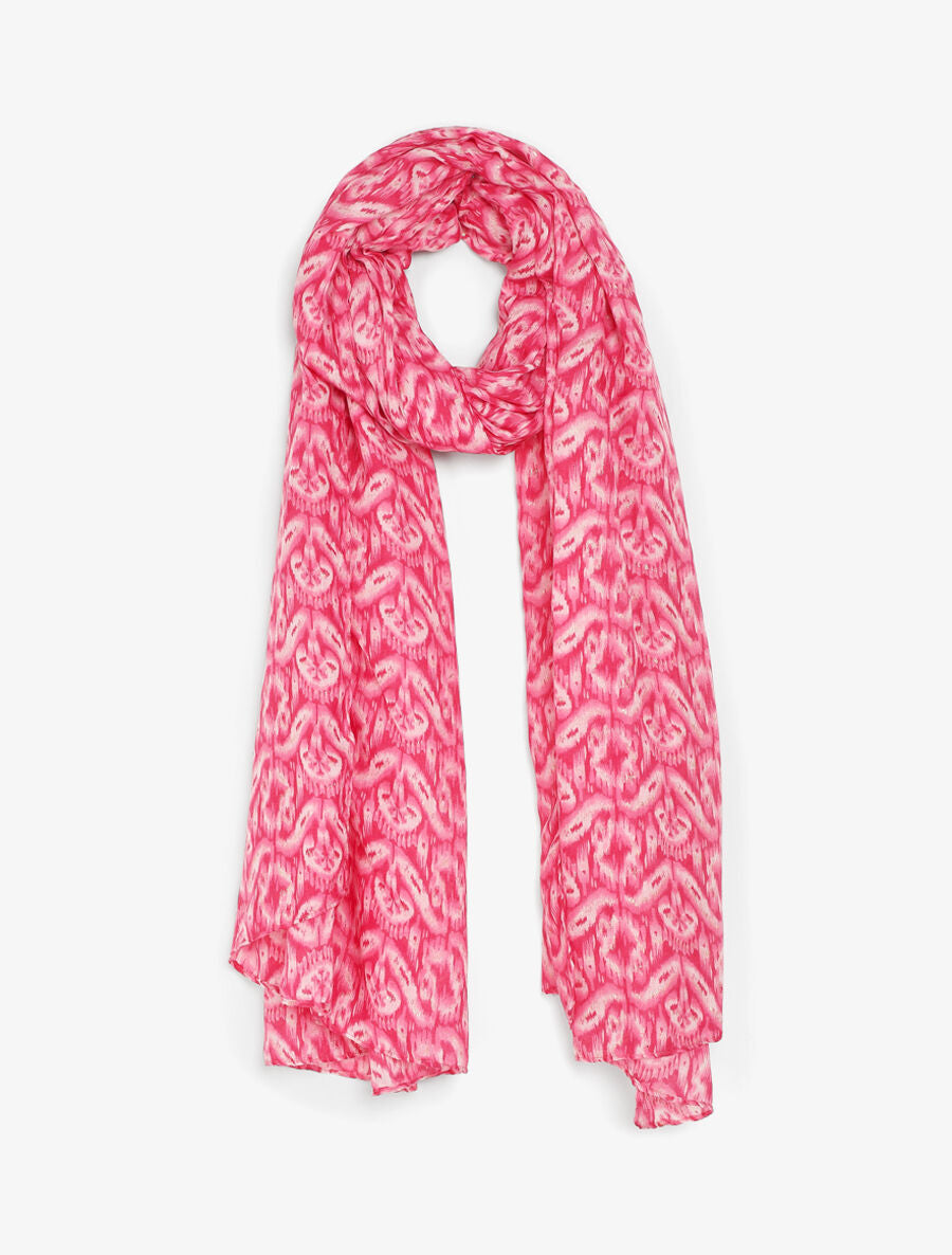 Foulard irisé imprimé psychédélique - Fuschia - 1