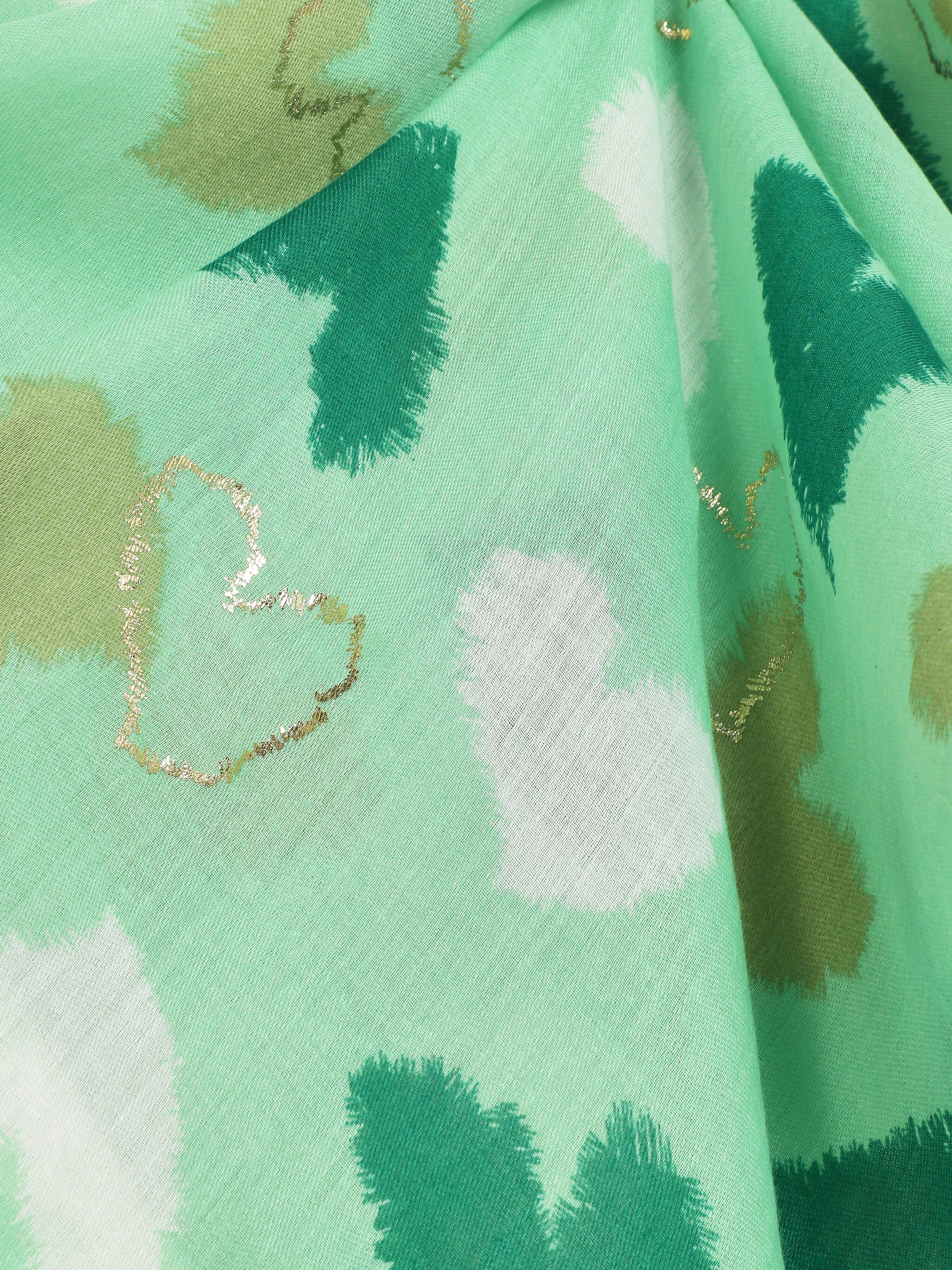 Foulard irisé imprimé coeur - Vert - 3