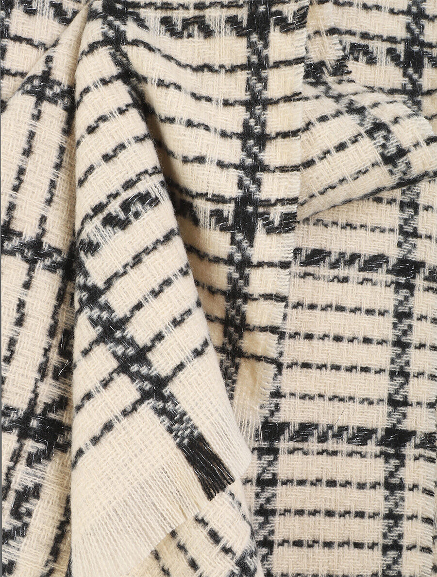Echarpe épaisse à carreaux - Beige - 3