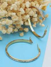 Créoles ornées de strass - Or - 1