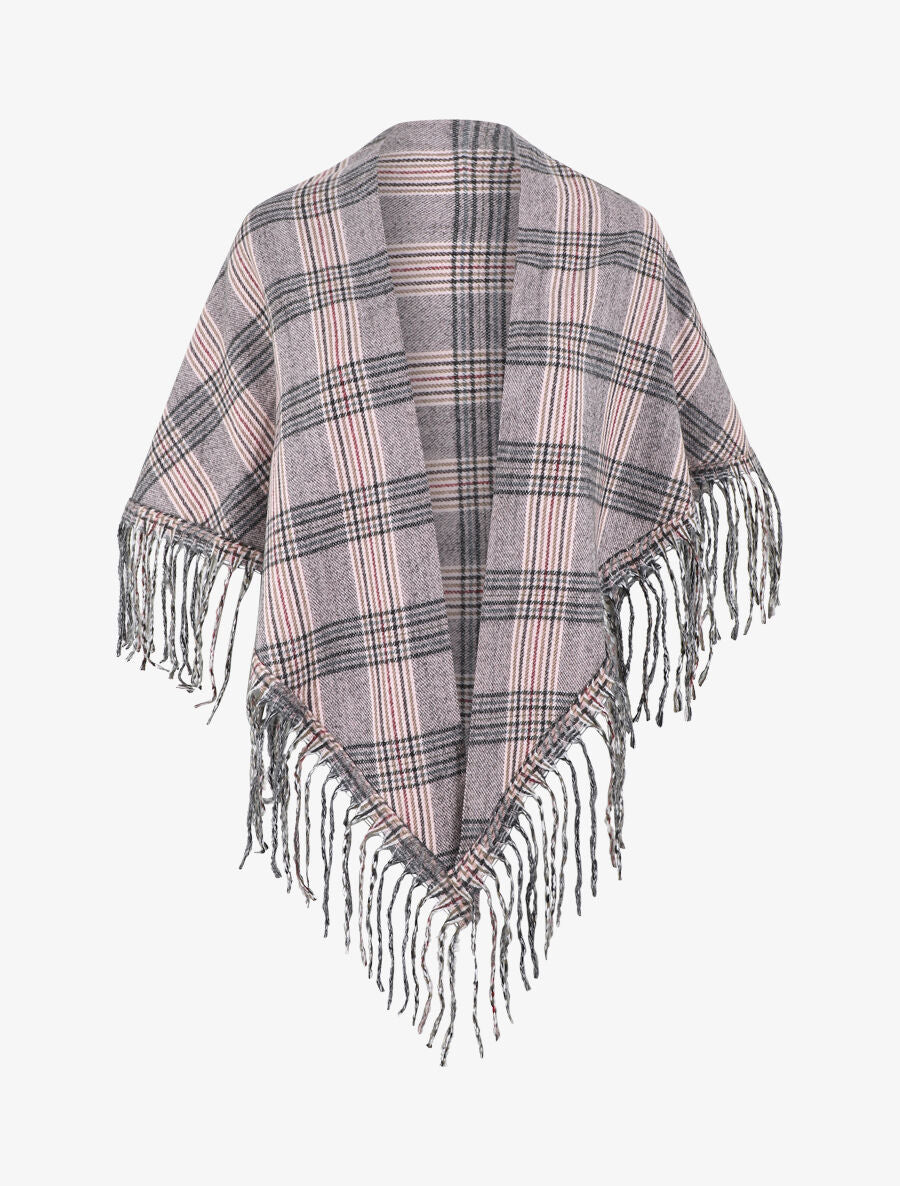 Châle motif prince de Galles - Rose - 4