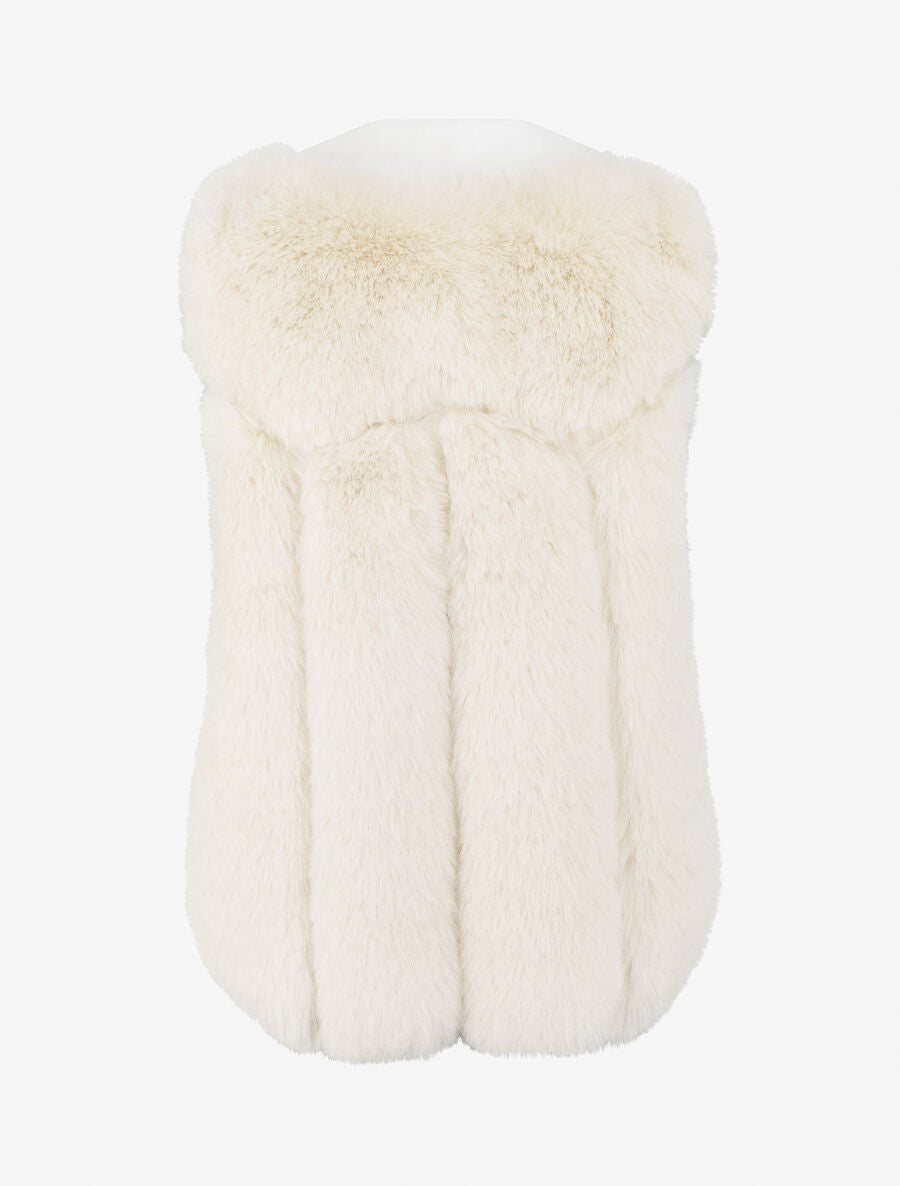 Veste bi-matière boutonnée - Blanc - 2