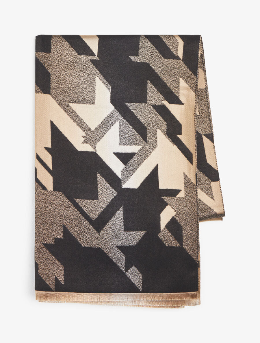 Foulard épais imprimé étoiles graphiques - Noir - 2