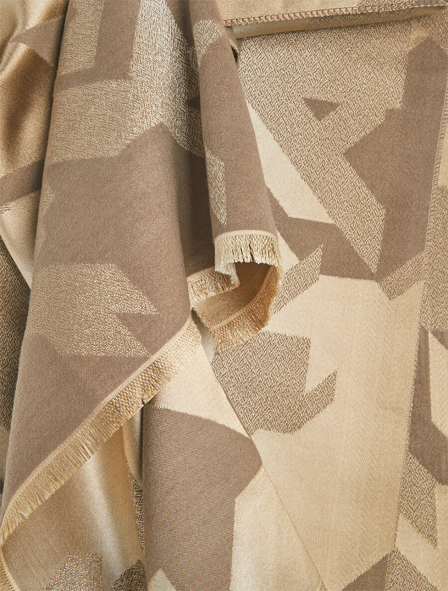Foulard épais imprimé étoiles graphiques - Taupe - 3