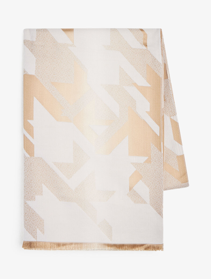 Foulard épais imprimé étoiles graphiques - Blanc - 2